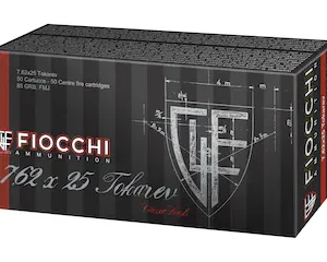Buy Fiocchi Ammunition 7.62x25mm Tokarev 85 Grain Full Metal Jacket Box of 50 Near Me