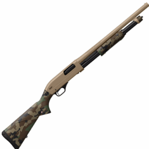 Winchester SXP Defender 18" 12ga FDE w/Woodland Camo Stock